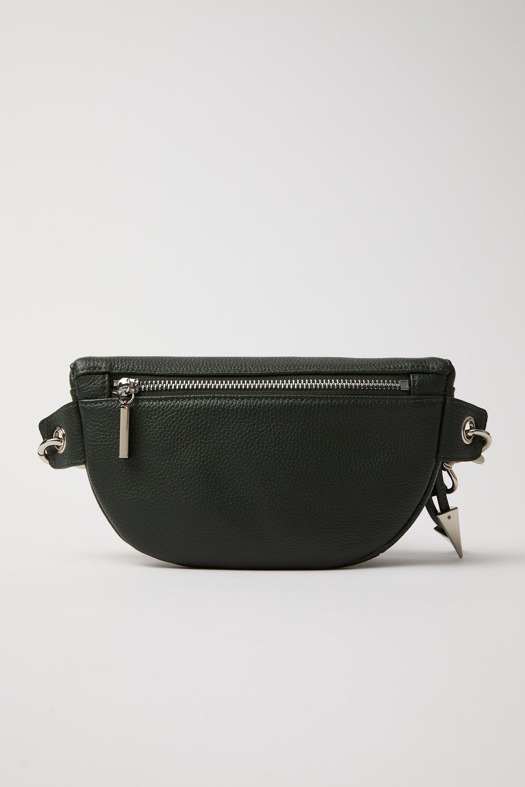 Soho Pebbled Leather Bumbag | Forest Green Silver