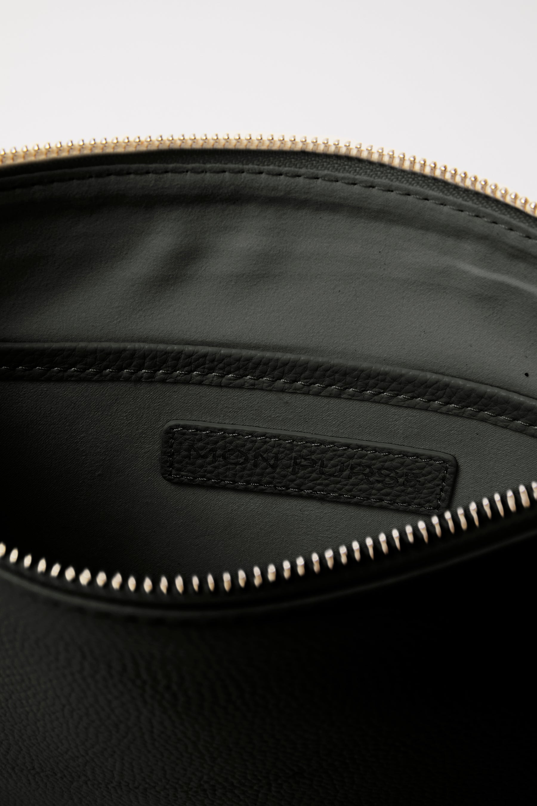 Large Leather Clutch | Black Gold