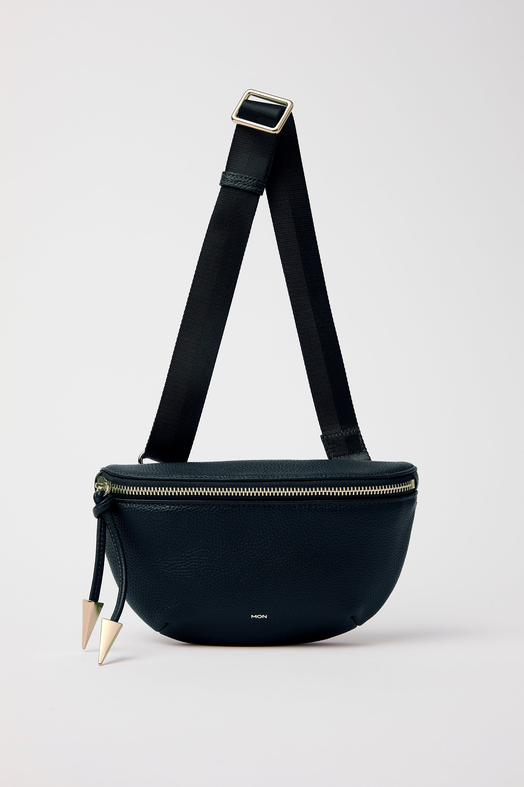 Soho Pebbled Leather Bumbag | Black Gold