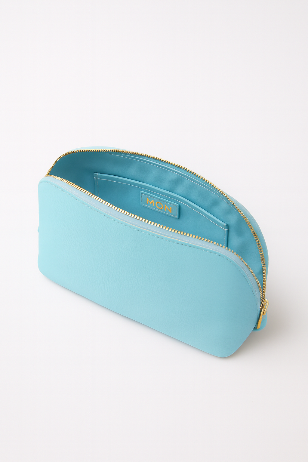 Large Leather Make Up Bag | Blue Gold