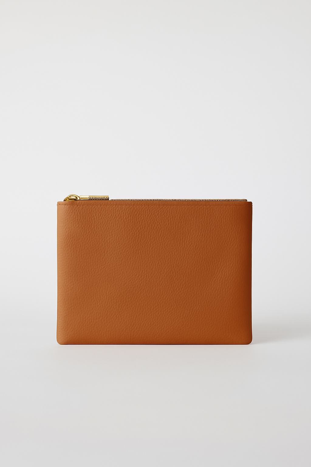 Classic Leather Clutch | Tan Gold