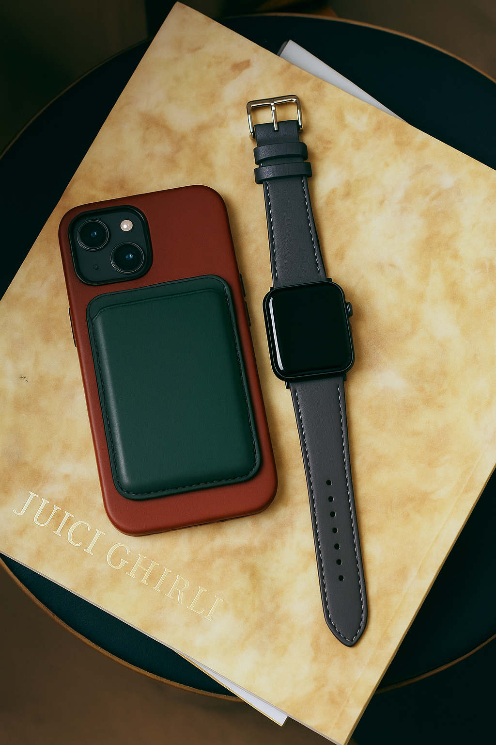 Vegan Leather Apple Watch Band | Dark Grey