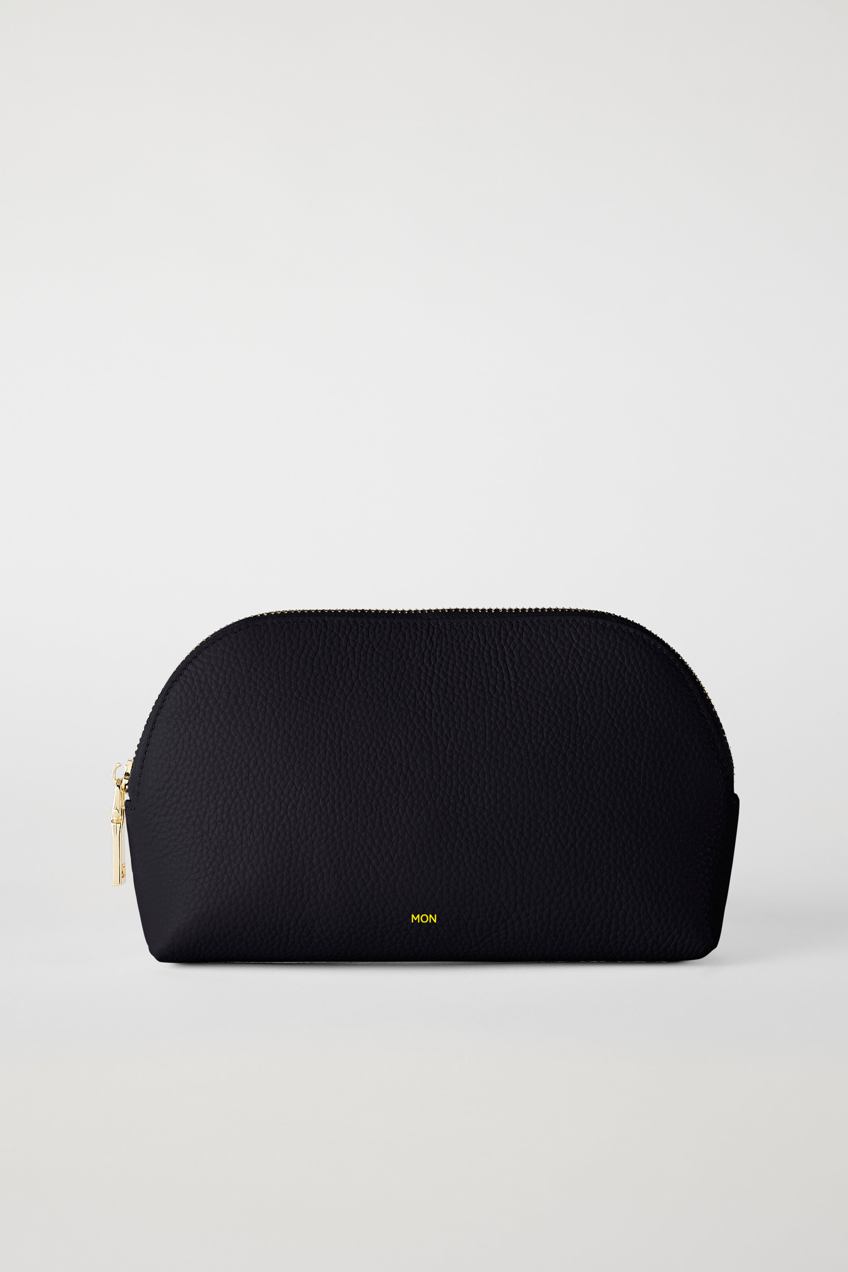 Leather Make Up Bag | Black Gold