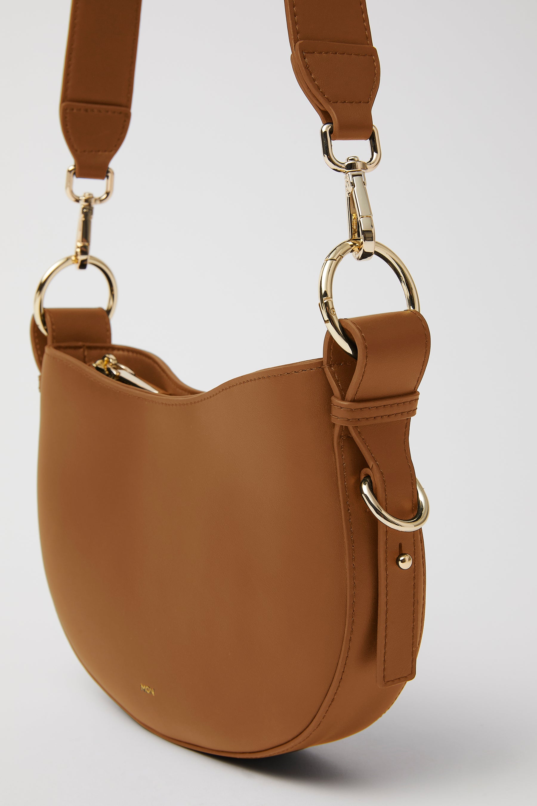 Smooth Leather Saddle Bag | Windsor Tan Gold