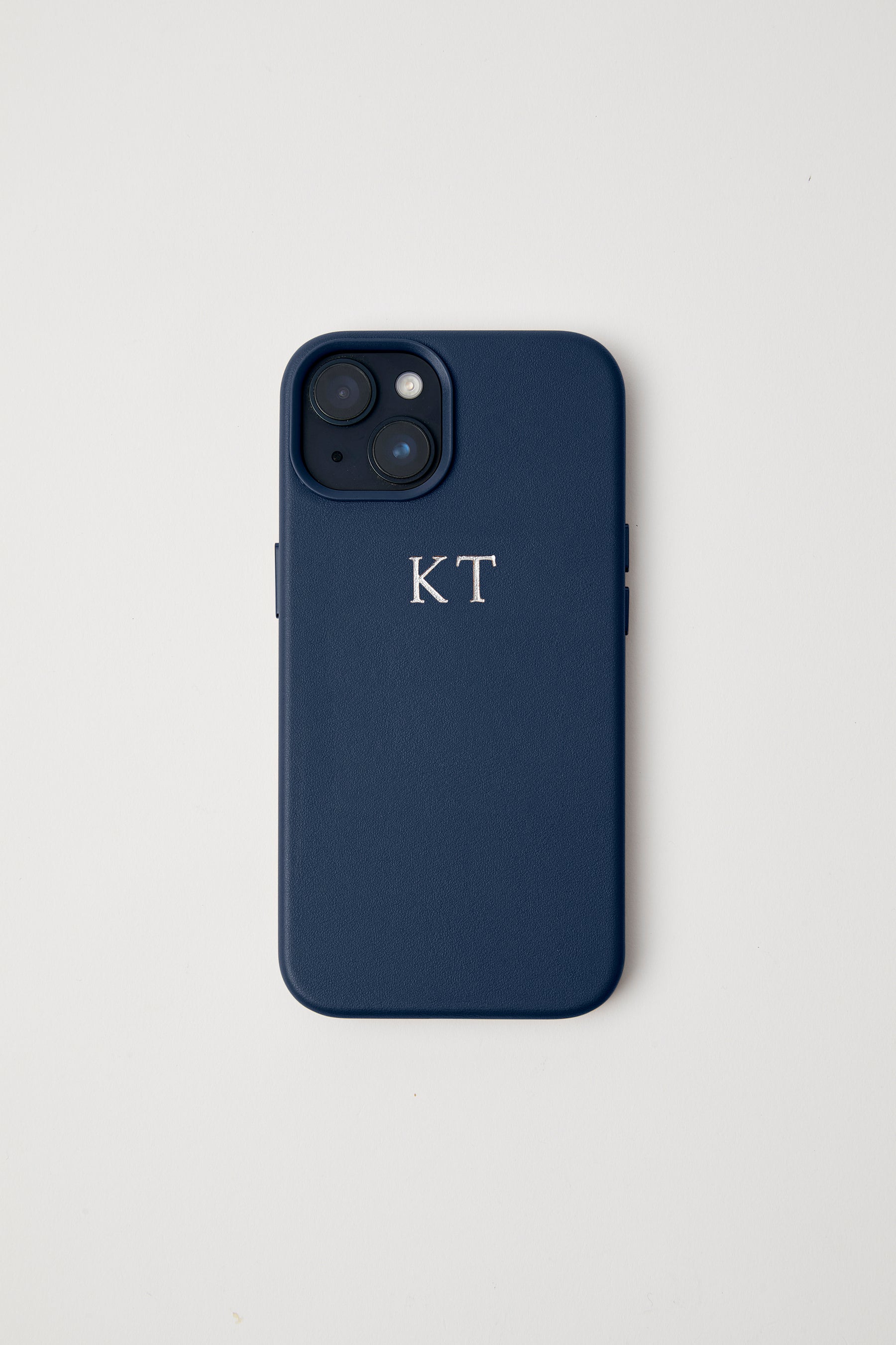 Vegan Leather iPhone 15 Case | Midnight Navy