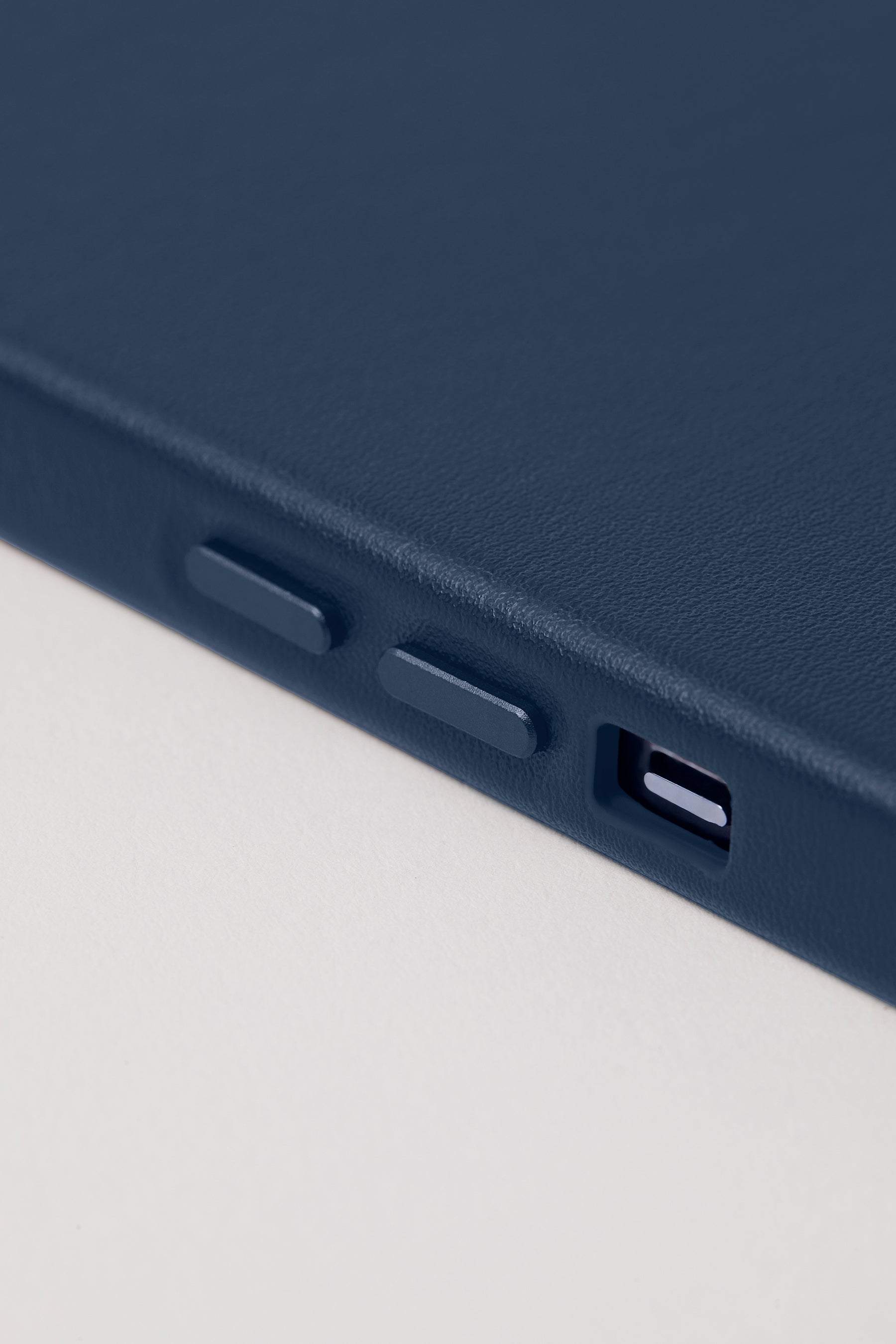 Vegan Leather iPhone 15 Case | Midnight Navy