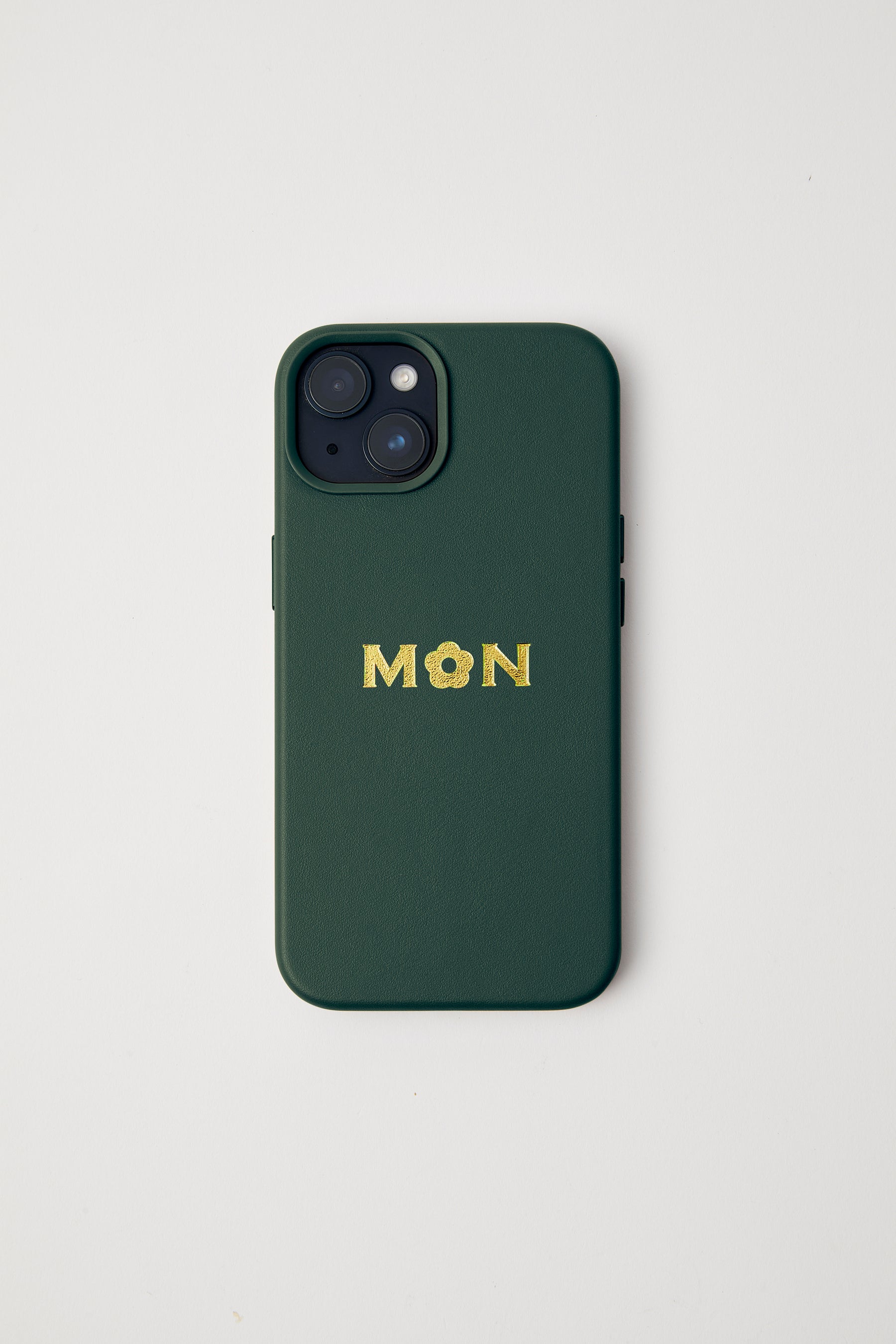 Vegan Leather iPhone 15 Case | Forest Green