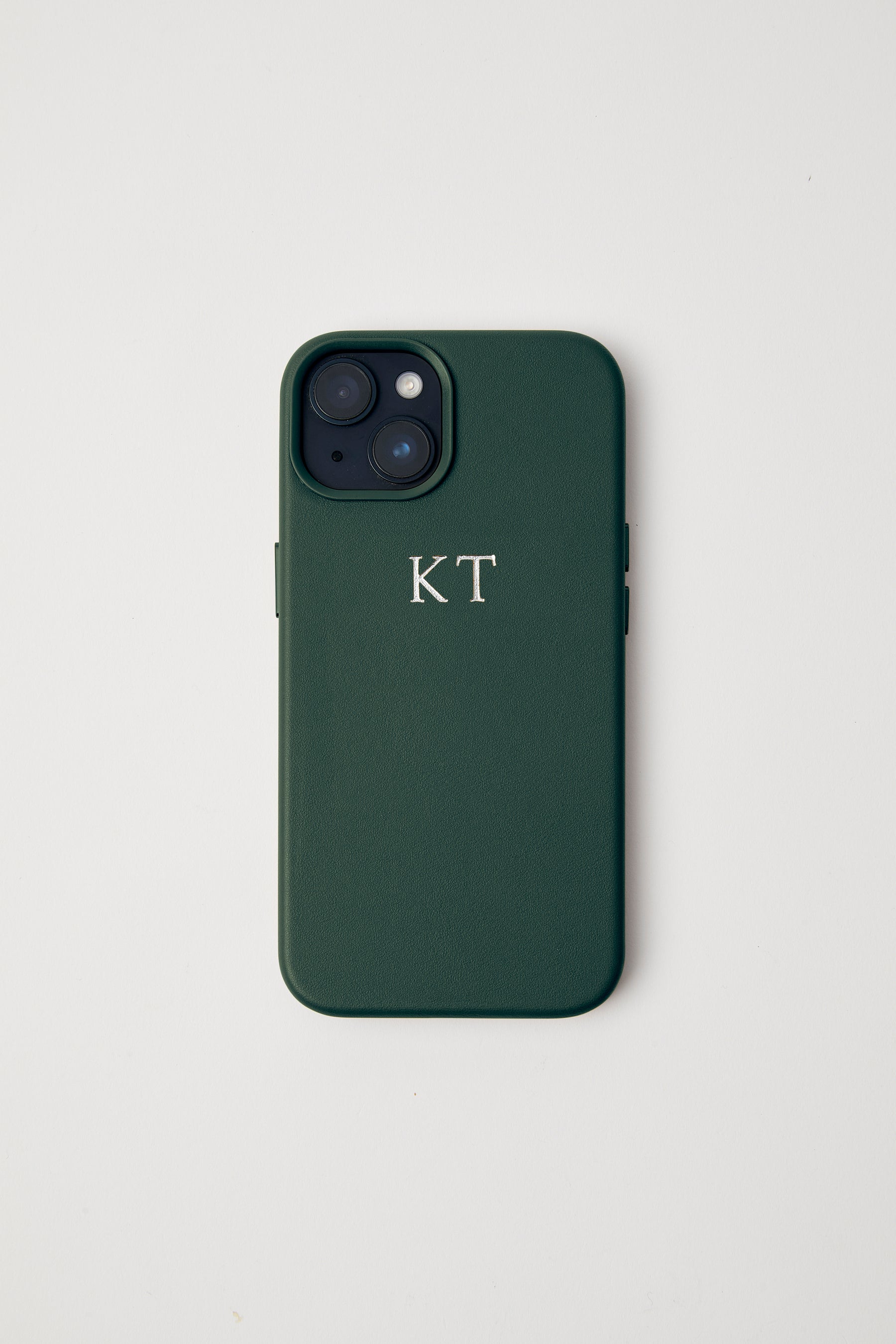 Vegan Leather iPhone 15 Case | Forest Green