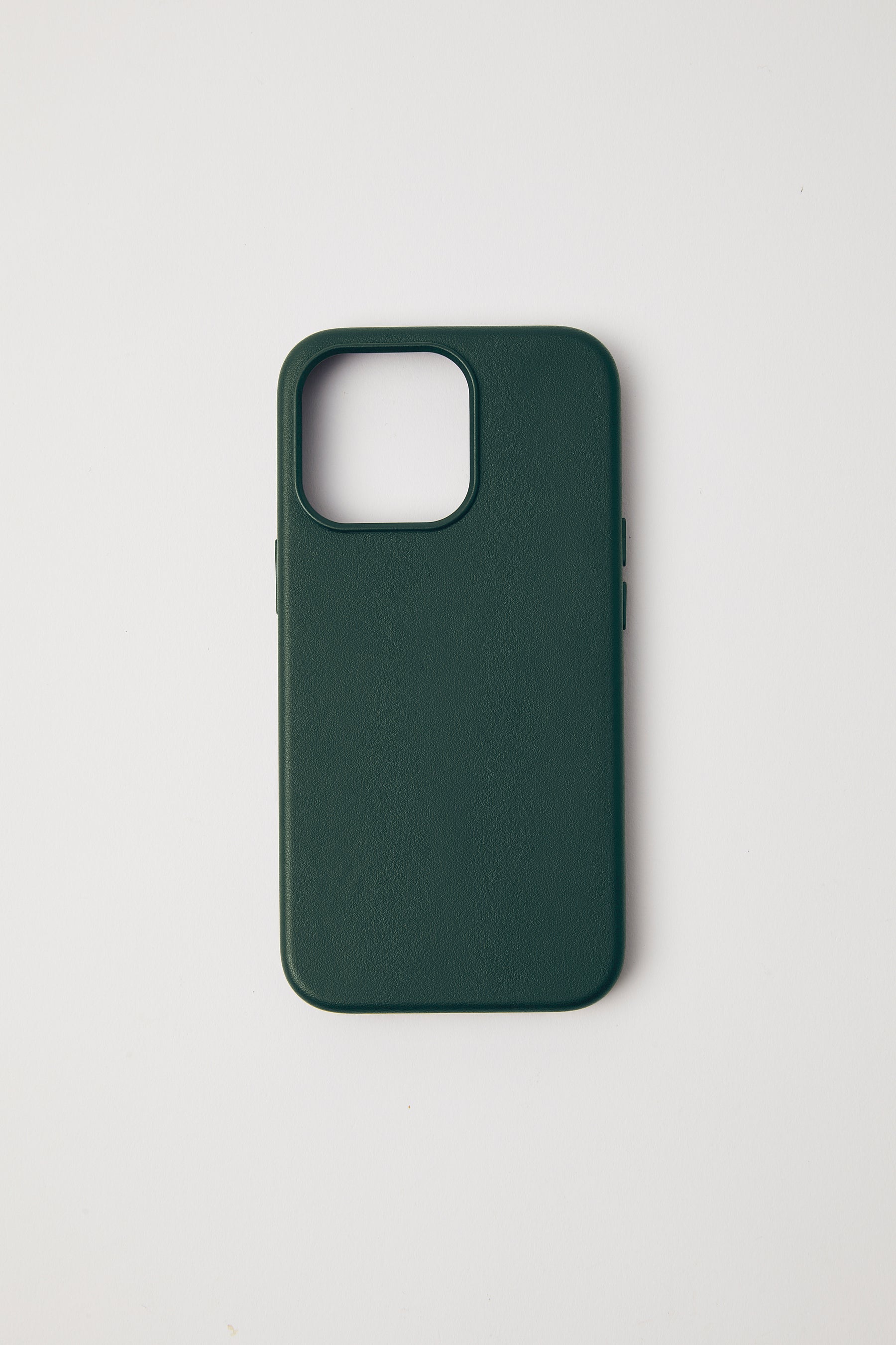 Vegan Leather iPhone 15 Case | Forest Green