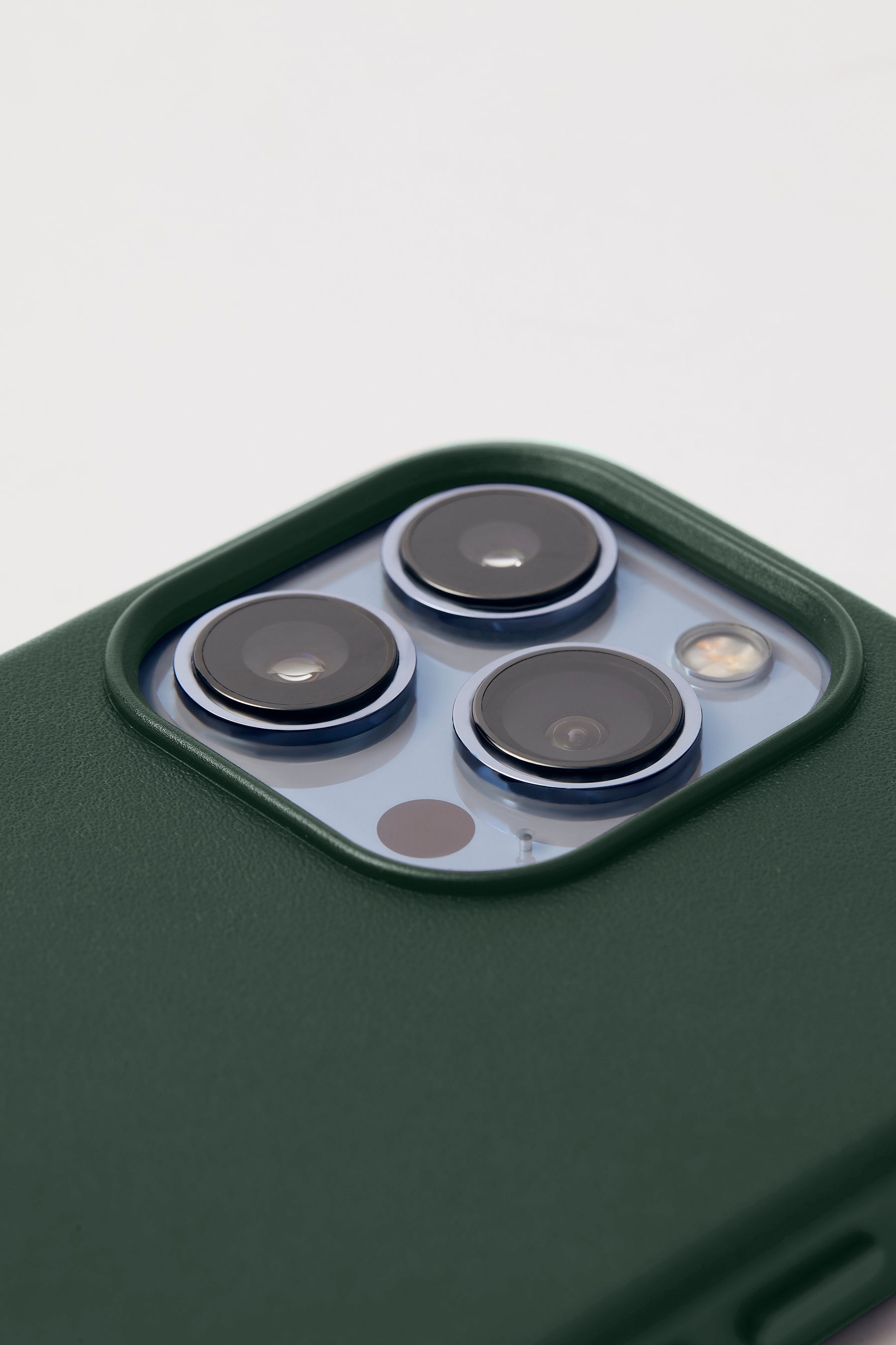 Vegan Leather iPhone 15 Case | Forest Green