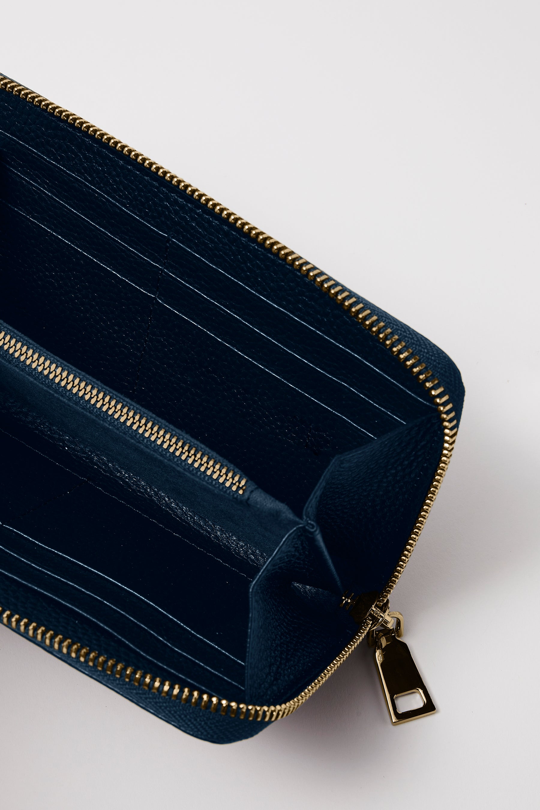 Classic Leather Wallet | Navy Gold
