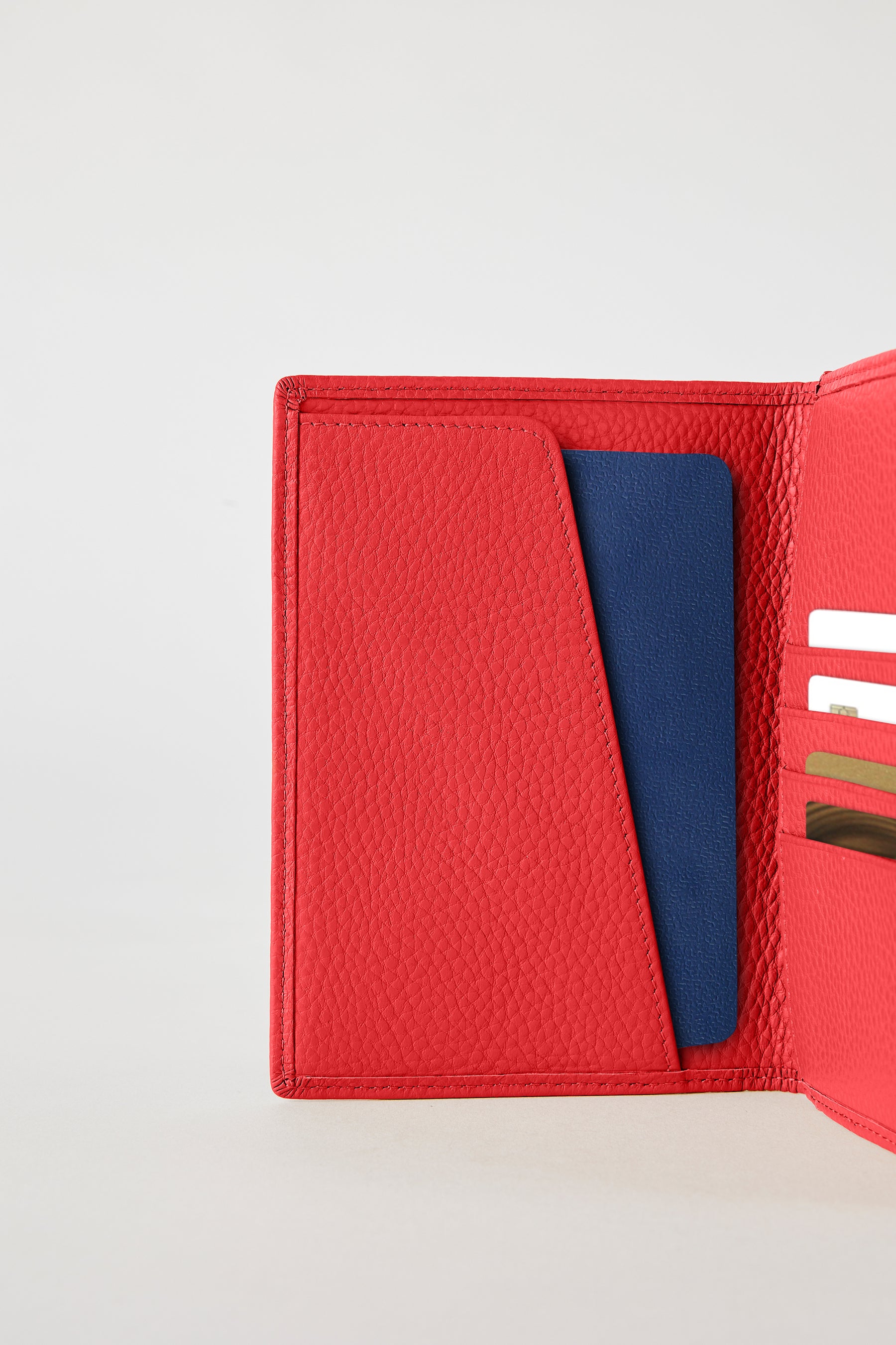 Luxury Leather Passport Wallet | Red