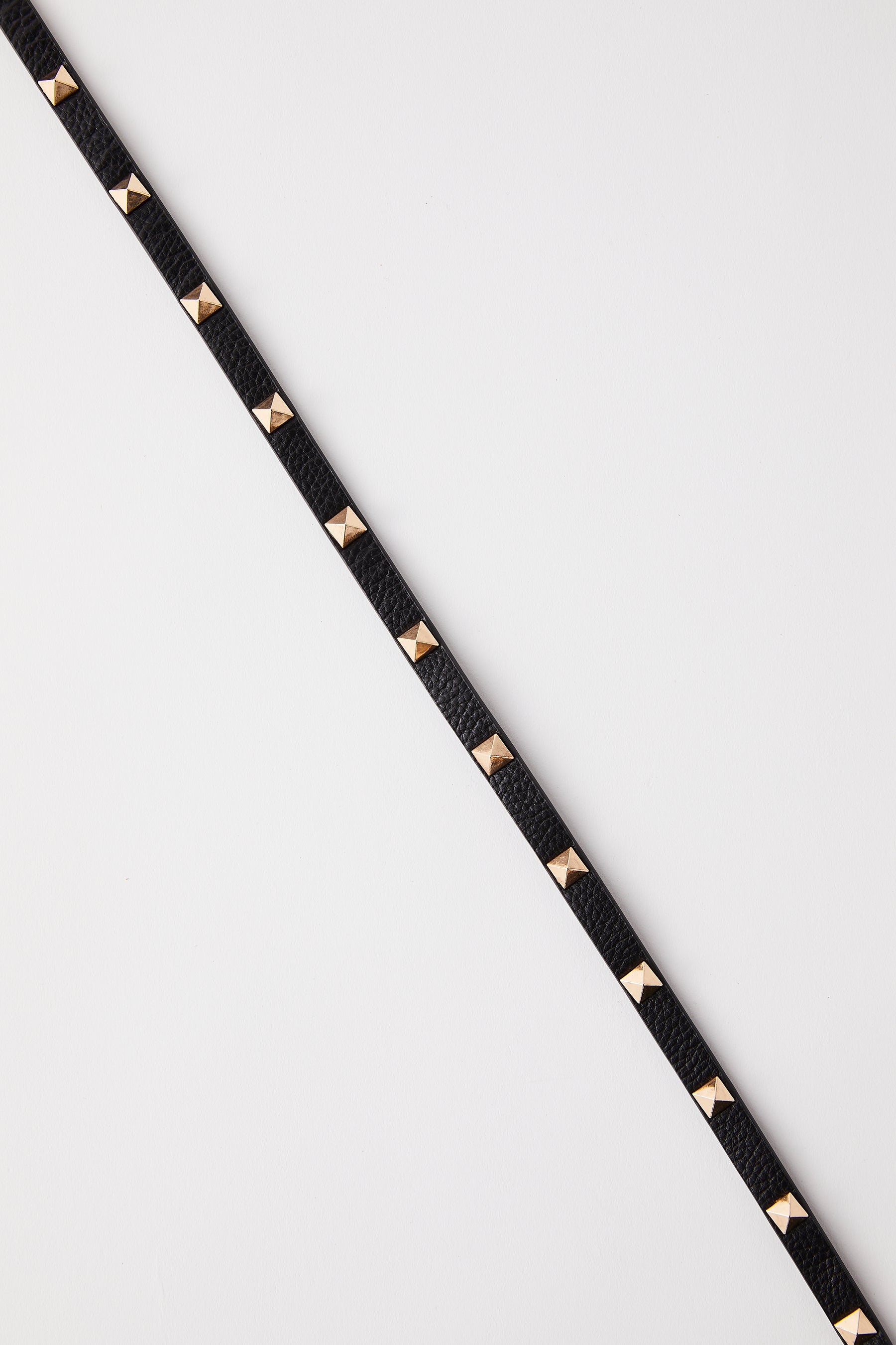 Studded Leather Strap | Black Gold