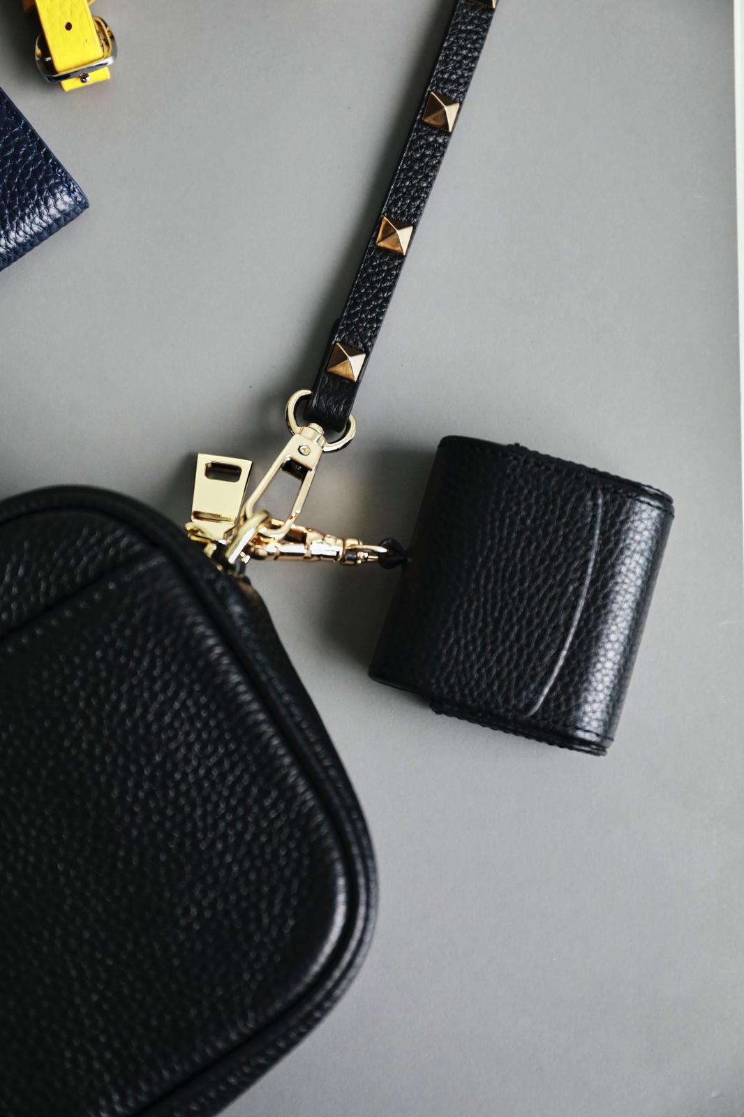 Studded Leather Strap | Black Gold