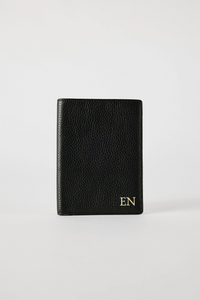 Luxury Leather Passport Wallet | Black