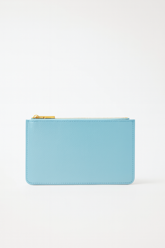 Small Leather Clutch | Blue Gold