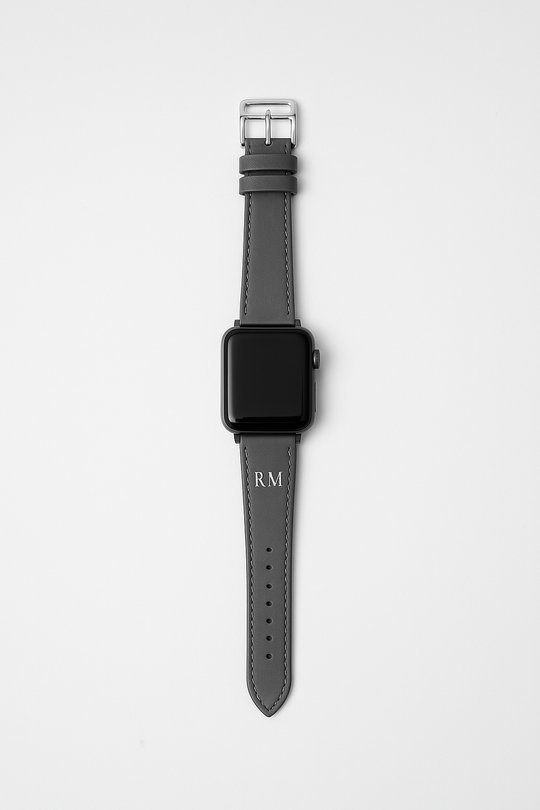 Vegan Leather Apple Watch Band | Dark Grey