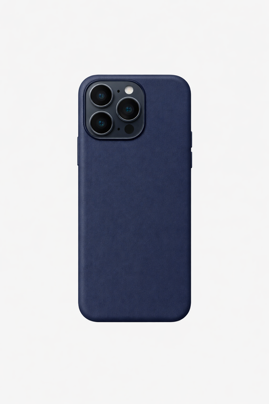Vegan Leather iPhone 16 Pro Max Case | Navy