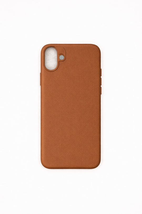 Vegan Leather iPhone 16 Case | Saddle Brown