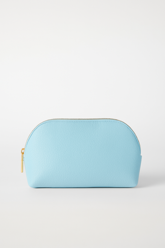 Leather Make Up Bag | Blue Gold
