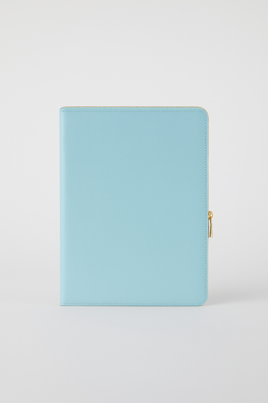 14" Padded Leather Laptop Case | Blue Gold