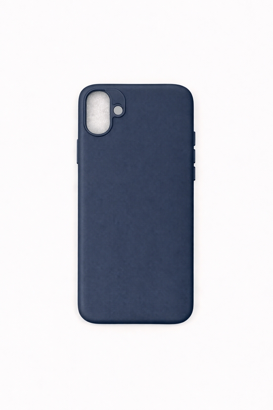 Vegan Leather iPhone 16 Case | Navy