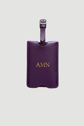 Personalised Leather Luggage Tag | Dusk Gold