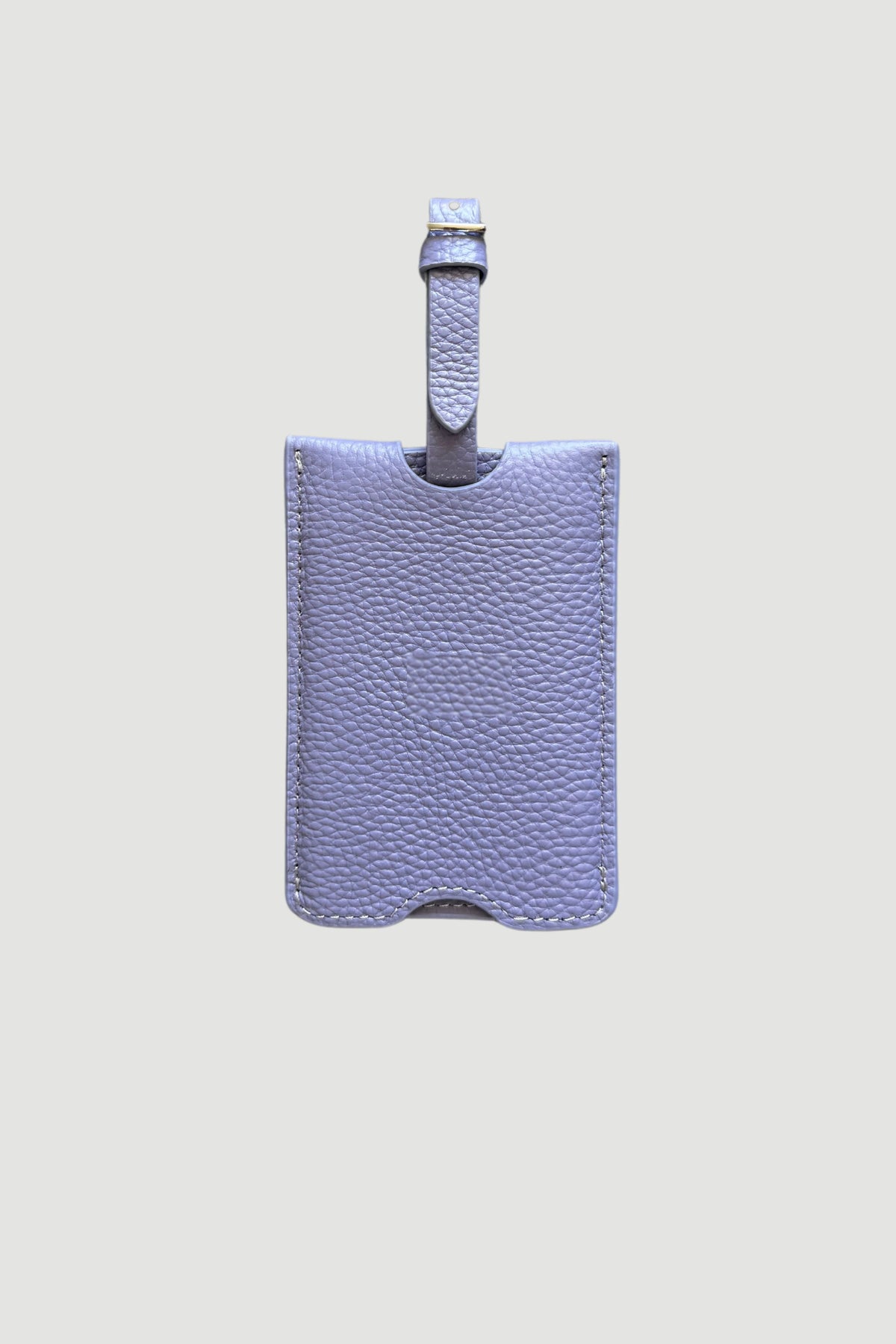 Personalised Leather Luggage Tag | Lilac Silver