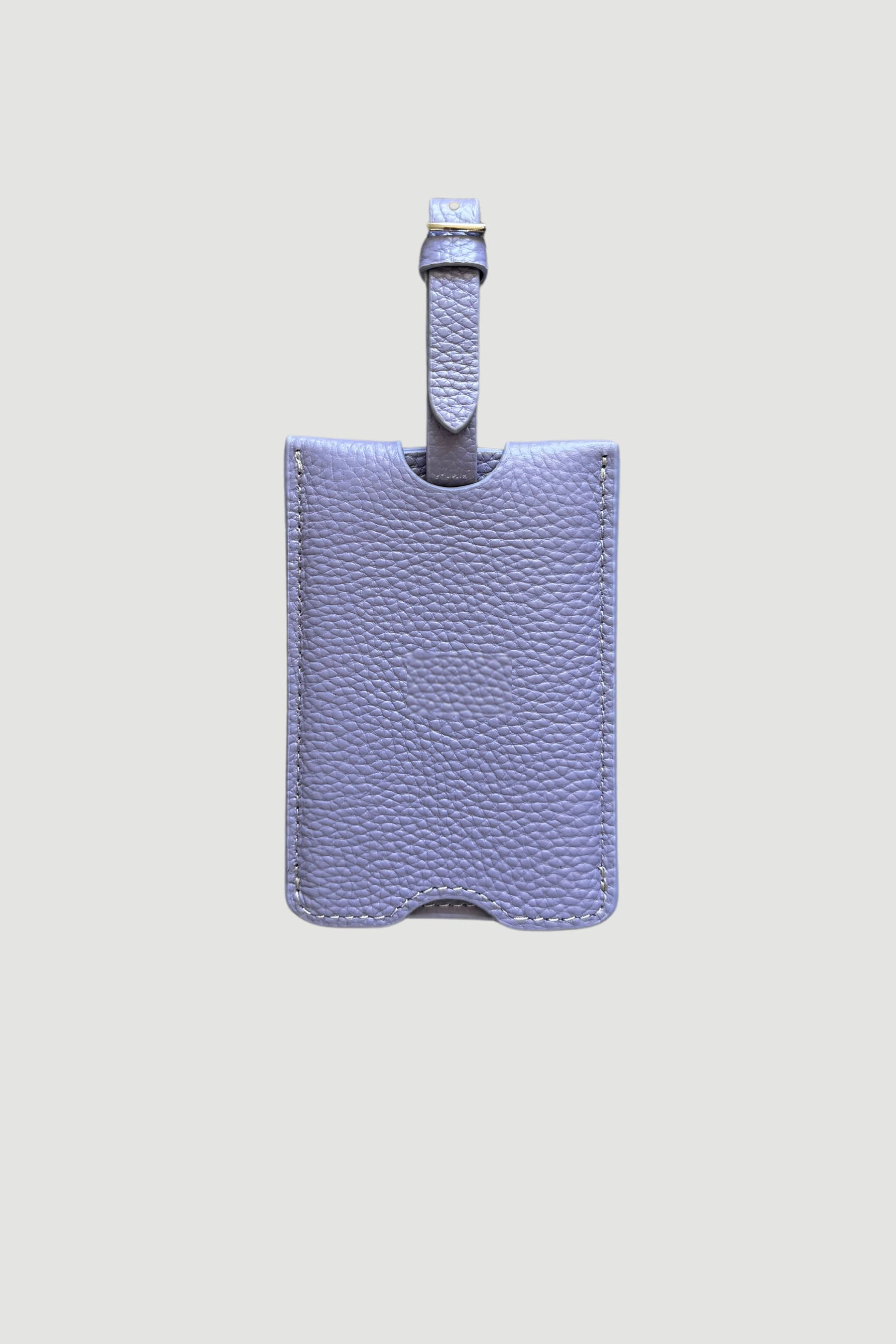 Personalised Leather Luggage Tag | Lilac Silver