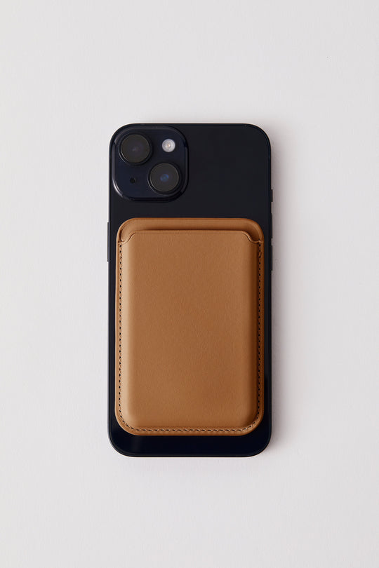 Vegan MagSafe Wallet | Tan