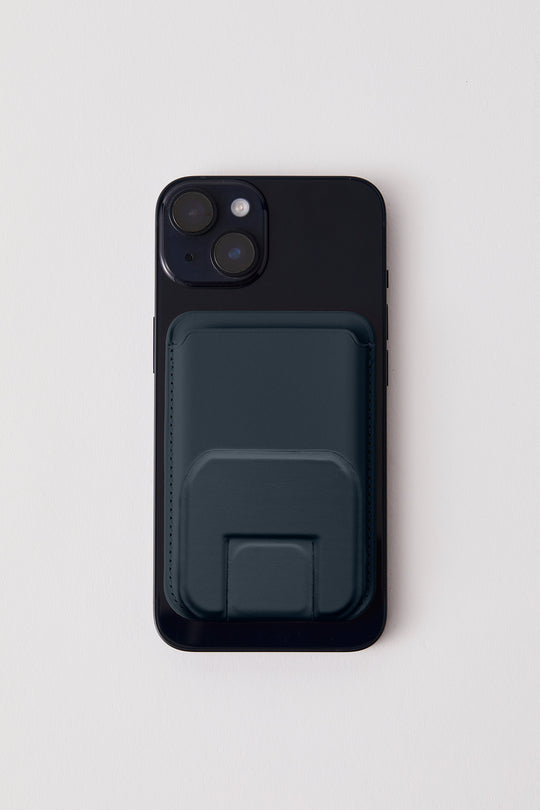 Vegan MagSafe Wallet Stand | Navy