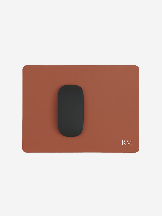 Personalised Vegetable Tan Mouse Mat  | Cognac