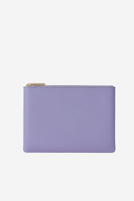 Classic Leather Clutch | Lilac