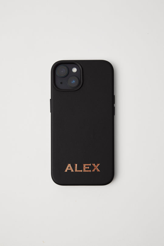 Vegan Leather iPhone 12 Case | Black