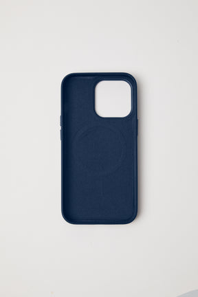 Vegan Leather iPhone 15 Case | Midnight Navy
