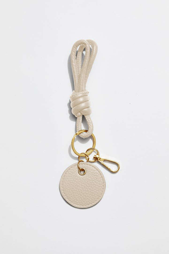 Knotted Keyring | Cream Gold