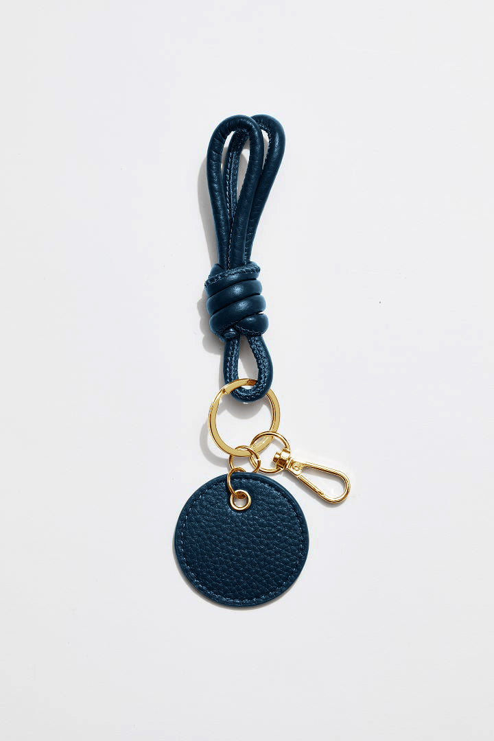 Knotted Keyring | Navy Gold
