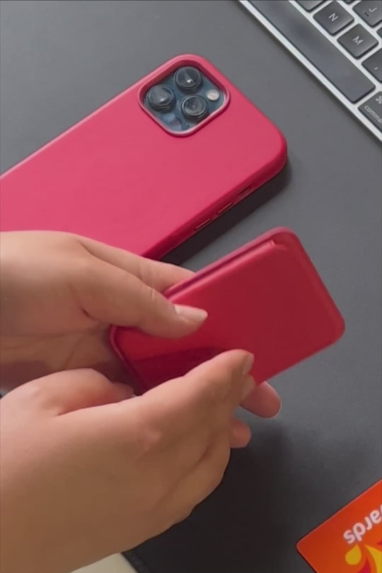 Vegan MagSafe Wallet | Red