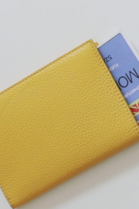 Personalised Leather Passport Holder | Yellow