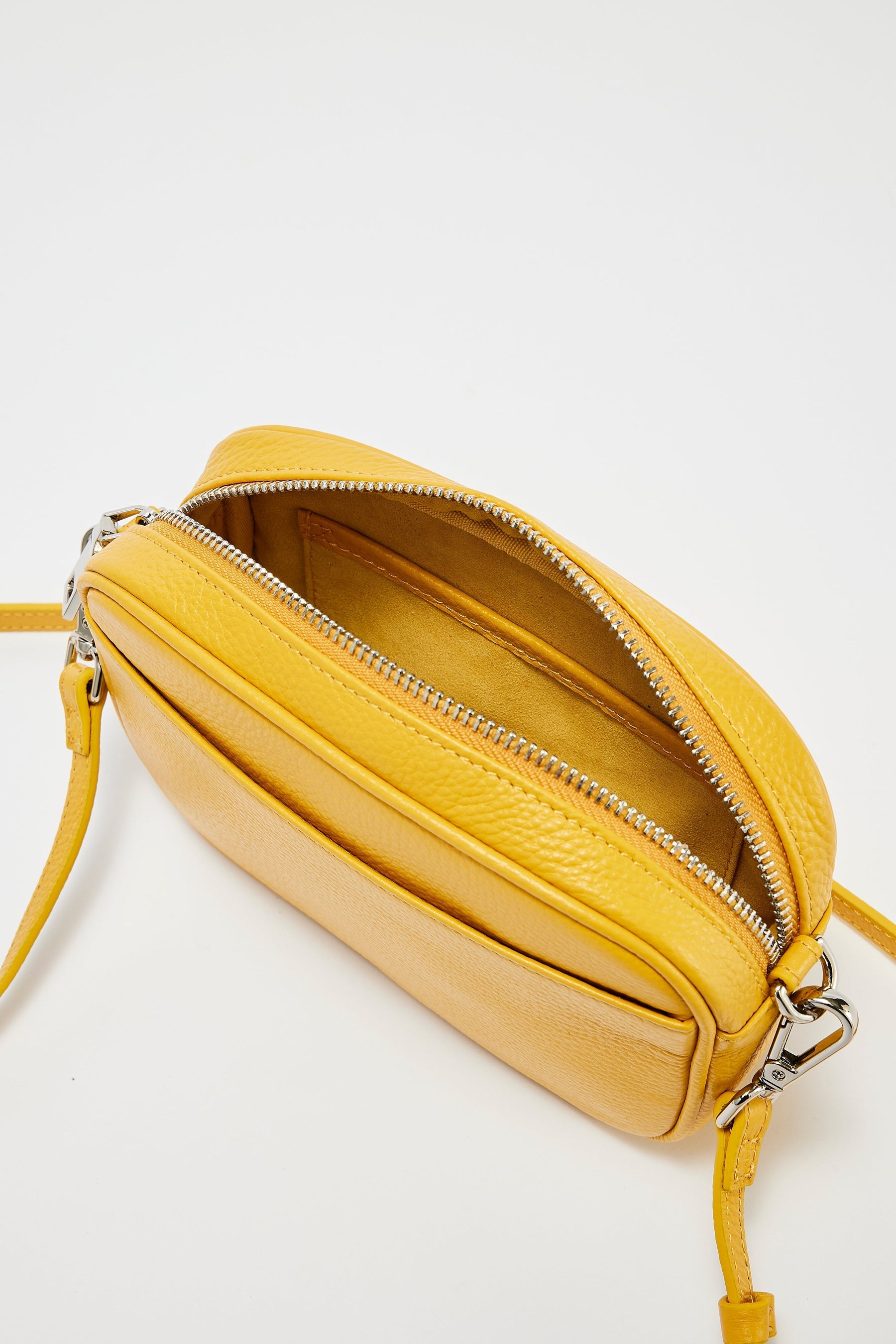 Numéro un leather crossbody bag Polene Yellow in Leather - 32625597