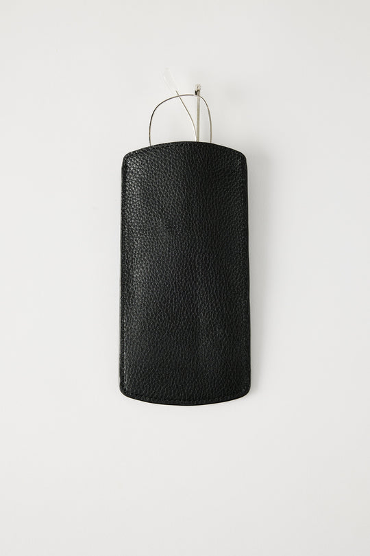 Personalised Leather Glasses Sleeve | Black
