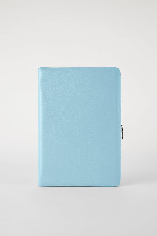 14" Padded Leather Laptop Case | Blue Gold