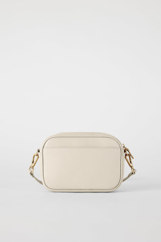 Leather Cross Body Bag | Cream Gold
