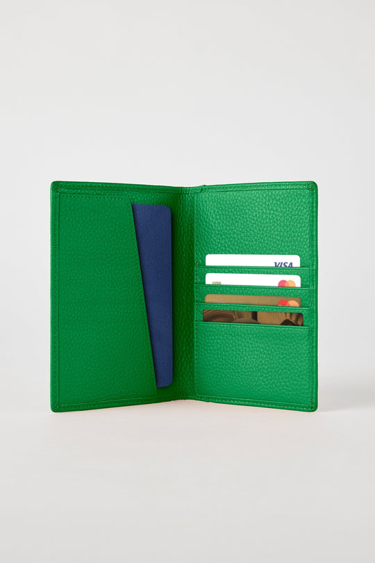 Luxury Leather Passport Wallet | Green