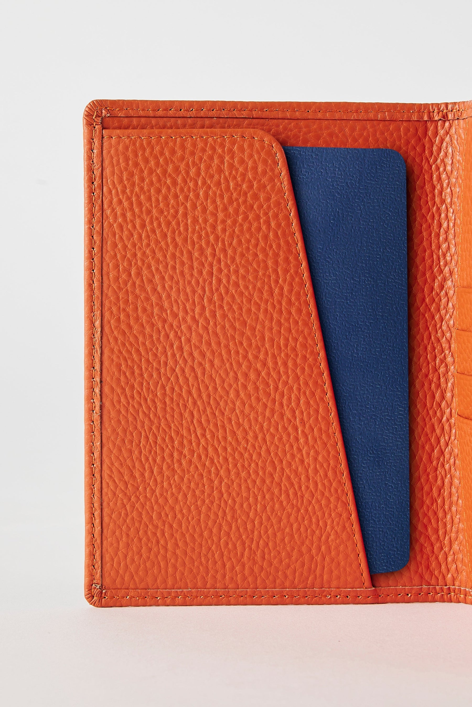 Aspinal Of London grained leather passport holder - Orange