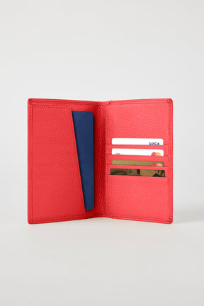 Luxury Leather Passport Wallet | Red