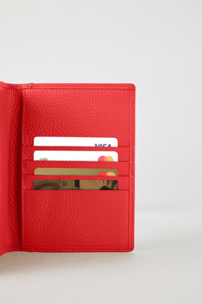 Luxury Leather Passport Wallet | Red