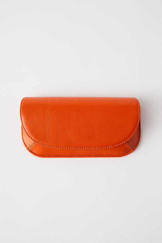 Personalised Leather Sunglasses Case | Orange