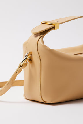 Kate Soft Leather Everyday Handbag | Cream Gold