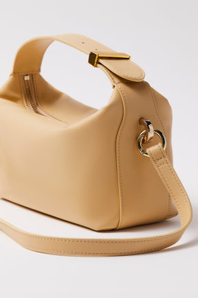 Kate Soft Leather Everyday Handbag | Cream Gold